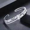 Boucles d'oreilles collier Blachette romantique luxe géométrique empilable bracelet anneau ensemble de bijoux pour les femmes mariage mariée cubique zircone fête