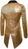 Ultimo disegno Costume Homme Mens Paillettes Frac Giacca a coda di rondine Vestito da spettacolo per feste Terno Masculino Tuxedo Coat OnlyO X0909