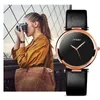 Sinobi Top Marke Schlank Mode Lässig Damen Quarzuhr Uhren Minimalistischen Frauen Uhr Ultradünne Analog Lederband Reloj Q0524