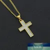 Ny Iced Sand Blast Pendant Charm för Women Gold Silver Color Cross Pendant Necklace Chain Men039S Hip Hop Jewelry8223027