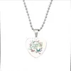 Love You MOM Collier Câlins gratuits Bijoux en forme de coeur en verre Pendentifs pour femmes enfants Cadeau de fête des mères