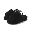 Fashion designer slippers WGG women men slides winter Fluffy Furry Black Grey Coffee Classic Sandals Solid Color Home Indoor Flats Shoes 36-43