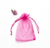 25 couleurs 7x9 cm Petit Wrap Organza Cadeau Sacs Bijoux Emballage De Noce Faveur Cadeaux Bonbons Sucre Pack Poche