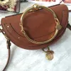 Üst kaliteli kahverengi buzağı deri deri yarım ay çantası kadın chl nil nano kadınlar küçük çanta çapraz crossbody cüzdanlar lüks tasarımcılar sn kutusu ile çanta