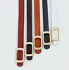 Ceinture mode 2021, grande boucle design homme et femme, cuir de vachette, noir, marron, 2 couleurs disponibles, classique décontracté 2cm NO Box.A808