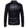 Mens bomber jackor mode män faux läder kappa dragkedja överrock motor jacka motorcykelcykeler punk man märke topp costthing 211111