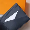 M81847 Ny designer plånbok för män korta plånböcker 5a avancerad duk äkta läderkorthållare mode enkla kreditkortpengar c311r