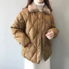 Casaco de Jaqueta de Inverno Mulheres Streetwear Estilo Coreano Acolchoado Moreto Coelho Parkas Parkas Mulheres Ropa Mujer Invierno 210625