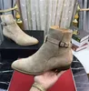 High Top Suede Genuine Leather Harry Wyatt charm Boots wedge slp mode hommes classique noir gris marron bride à la cheville botte en jean Pas de boîte