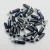Doğal Taş Kristal Sütun Charms Siyah Oniks Opal Gül Kuvars Çakra Kolye Takı Yapımı Için DIY Kolye Küpe