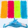 4 pcs Chenille Tampon de nettoyage Dust Mop Ménage Microfibre Coral Mop Tête Remplacement Fit pour Cuisine Salon Nettoyage Sol 210317