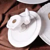 Armazenamento de cozinha Organização 8/10 / 12inch bandejas de cerâmica dos desenhos animados redondo cupcake sobremesa exibir placas de festa de casamento deco