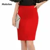 Mode zomer vrouwen rok zwart plus size hoge taille werk slank potlood rood open vork sexy kantoor lady s vrouw 210619