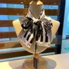 실크 스카프 헤어 리본 여성 묶여 머리 작은 긴 머리 프랑스 레트로 리본 스카프 꽃 리본 가방