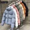 IEFB / Мужская одежда Корейский Mulit Color Color Style Хлопок мягкая одежда Witner одежда пара корейская мода негабарит 9Y3697 210203