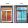 Pellicola per vetri a specchio unidirezionale decorativa arcobaleno da 40/50/60 x 400 cm, pellicola riflettente per vetri riflettente per il controllo del calore, autoadesiva, Y200416