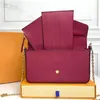 Дизайнеры сумки кошелек женщина монограмма Multi Pochette Felicie Chain Crossbody Crossbody Luxury Sweads Sag с коробкой для пыли сумки
