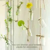 Ветер Chimes стиль декор стеклянный ваза 3 струны висит с 27 мини-бутылкой Nordic Home Flower Plant Hydropony Contust 2111215