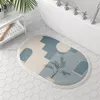 Morandi Tapis De douche microfibre baignoire côté sol demi-cercle Tapis d'entrée toilette Tapis pour animaux de compagnie paillasson Salle De Bain Tapis Salle De Bain 220301