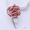Pins, Brooches Fashion Korean Version Of Fabric Curling Flowers Lady Temperament Pin For Women Wedding Dress Accessories Grils Gift Dress Pi