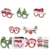 5 Pairs Glitter Eyeglasses Frame Christmas Party Costume Eye Wear