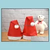 Festive Supplies Home & Garden200Pcs Red Santa Claus Hat Tra Soft Plush Cosplay Decoration Adts Christmas Party Hats Drop Delivery 2021 Ovqb