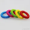 Mosquito Repellent Bracelet Elastic Coil Spiral Hand Wrist Band Telephone Ring Chain Anti-mosquito Bracelets Pest Control Bracelet XVT1781