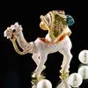HD Bejeweled верблюжья бесплатная коробка ручной росписью коллекционные фигурки подарки декор украшений хранение с кристаллами орнаменты 211105