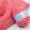 1 STÜCK 50g/Set Bunte Punkte Öko-gefärbtes hochwertiges weiches Baby-Baumwollgarn zum Stricken von Kammgarn-Häkelwollgarn Handarbeiten Weblinie Y211129