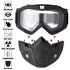 Motorcykelhjälm Ridglasögon Glasögon med avtagbar ansiktsmask Avtagbar Ridcykel Off-Road Equipment Outdoor Unisex Harley Anti-Wind Eye Protection