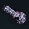 Colorful Cool Pipes Pink Girl Pyrex Thick Glass Smoking Dry Herb Tobacco Oil Rigs Handpipe Handmade Luxury Swirl Decoration Bong Tube High Quality DHL Free