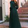 WEPBEL MOSLIM BANDAGE Jurk Arabische Dames Ramadan Hoge Taille Abaya Slim Fit Lange Mouw Robe Party Jurk Mode Islamitische Kleding Y0118