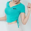 Womengaga Girl's Sports Tシャツ半袖クイック乾燥フィットネストップセクシーな服夏ティートップス巾着P8RO 210603