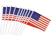 Bandiera a mano nazionale Mini America 21 * 14 cm Bandiere americane a stelle e strisce per la parata delle celebrazioni del festival Elezioni generali SN2507