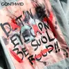 GONTHWID Denim Vestes Hommes Streetwear Graffiti 2021 Hip Hop Casual Patchwork Déchiré Punk Rock Jeans Manteaux Outwear C0325