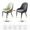 Colors Polar Fleece Fabric Arch Back Chair Cover Seat Covers Big Elastic Washable Removable Slipcover For El Dining Room
