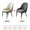 Colors Fleece Polar Fabric Arch Back Chair Covers Seat Covers Big Elástico Lavável Removível Slipcover Para El Sala De Jantar