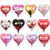 18 pouces Joyeux Saint Valentin Décor Coeur Feuille D'aluminium Ballons De Mariage Anniversaire Fête D'anniversaire Ballon Décorations Cadeau Romantique HY0252