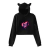 Hoodies masculino moletons de estojo de impressão gato colhido menina manga comprida com capuz pulôver colheita tops doce sexy mar maré solto 2021 pano