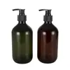 Bottiglie di stoccaggio Vasetti 12 X 300ml 500ml Pompa per lozione marrone vuota Contenitore per shampoo in plastica ambrata con erogatore, Bottiglia in PET per sapone liquido 24pc /