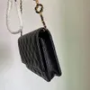 2298 Marca de moda de luxo clássica Vintage Lady Brown Leather Bolsa Bolsa Saco de ombro com caixa inteira 1182703
