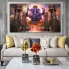 Wall Art Print Lord Ganesha Vinayaka Ganapati Statue Buddha Painting Religion Art Golden Elephant Decorative Paintings H1110