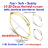 20pcs/lot 100% Stainless Steel DIY Charm Bangle Bracelet Whole Never Rust Top Quality 1.6mm 4 Color Expandable Wire Bangles