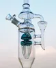 NEW NOUVELLE PRODUMÉRATION UNIQUE DE RECYCLER VERRE BONG BONG NATURE DE L'EAU PIBLAGE PIGE 19Inch Hauteur 5mm Épaisseur 18mm Femme Joint Percolator DAB