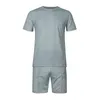 Joggingkleding 2021 Zomer Trainingspak Heren Casual Sportset Effen Kleur Geruite Korte Mouwen Shorts Sets Herenmode 2-delig Spor6853919