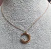 New Trendy Women 18K Gold Plated Stainless Steel Crescen Moon Pendant Necklace