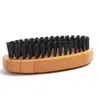 MOQ 100PCS Custom LOGO Bamboo Face Hair Beard Brush with 100% Nylon Eco-friendly Bristle Animal Free Facial Brushes for Men Grooming