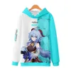 Genshin Etkisi 3D Baskı Hoodies Karikatür Oyunu Streetwear Tişörtü Erkek Kadın Moda Harajuku Hoodie Erkek Kız Eşofman Tops Y0901