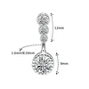 14G 16G S925 Sterling Silver Belly Button Ring CZ Navel Barbell Studs Body Piercing Screw Navel Bars