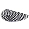 Christmas Decorations Tree Skirt Ornament With White And Black Plaid For Festive Decoration240w